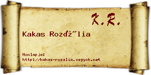 Kakas Rozália névjegykártya