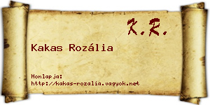 Kakas Rozália névjegykártya
