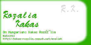 rozalia kakas business card